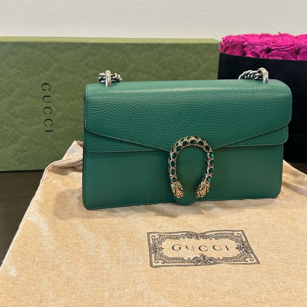 GUCCI DIONYSUS GREEN LEATHER